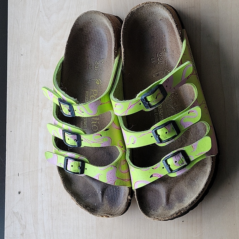 Flamingo birkenstock sandals